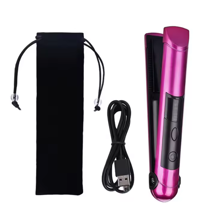 Wireless Electric Heating Hair Straightener Curler For Women Rechargeable Portable Home Travel Hair Straightening Curling Iron - 1