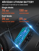 GUNAI GN88 bicicleta eléctrica para adultos 2000W bicicleta eléctrica de carretera 48V 23Ah Fatbike MTB E-bike 26 "bicicleta eléctrica de montaña 55 KM/H velocidad máxima - details 2