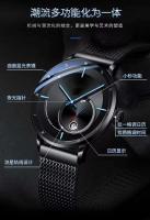 WOKAI de lujo premium Malla de acero inoxidable con reloj de calendario de moda ultrafino Reloj luminoso impermeable para deportes de ocio para hombres - details 2