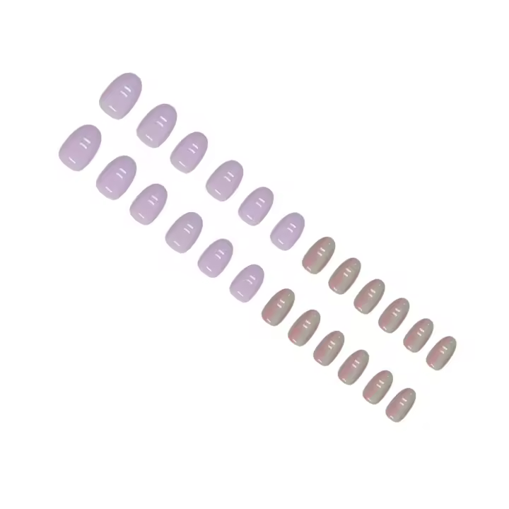 Uñas postizas de resina reutilizables para mujeres y niñas, arte de manicura, redondas, 24 piezas - 1