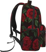 Mochila Ligera con Patrón de Flores y Rosas Rosas Bolsa de Viaje Informal para Hombre y Mujer - details 2