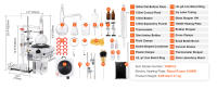 SucceBuy Kit de destilación de aceites esenciales, aparato de 500 ml, cristalería 3.3 Boro con placa calefactora de 1000 W, junta 24/40, juego de laboratorio de 33 piezas - details 5