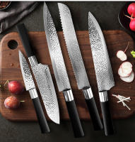 Chef knives 6 Set Professional Japanese Kitchen knives High Carban  stainless steel Meat Cleaver Fruit Paring knife Chef Knife - details 0