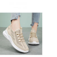 Zapatillas de running ligeras de malla con suela blanda para mujer, zapatillas deportivas informales huecas y transpirables - details 13