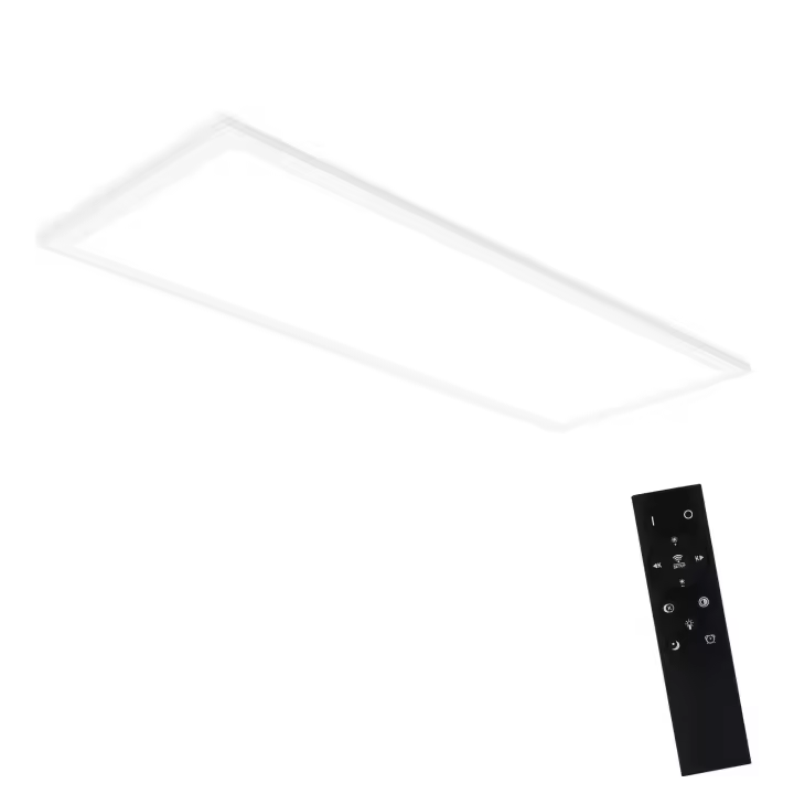 CBJKTX Plafón LED, 80 x 30 cm, 39W, 3000K Regulable, Plano, Lámpara con Mando a Distancia, Panel, Blanco, Lámpara de Escritorio para Cocina - 1