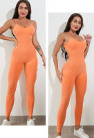 Mono de yoga sin costuras Mujer Correa de espagueti Ocio Entrenamiento Gimnasio Leggings Sujetador acolchado Monos de una pieza - details 4