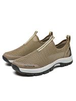 Zapatos de senderismo ligeros, transpirables y de doble capa, sin cordones, para exteriores, para hombre, talla grande 2025 - details 3