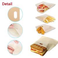 Bolsas reutilizables para tostadora, bolsa de plástico antiadherente para sándwich tostado, fácil de abrir, 10 piezas B - details 5