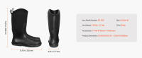 SucceBuy Botas de goma con punta de acero para hombre, botas protectoras impermeables para pesca en la lluvia, zapatos de trabajo antideslizantes para exteriores, talla 10 US - details 6