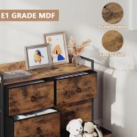 Cómoda de cabina con 6 cajones de tela, aparador de almacenamiento para dormitorio, pasillo, organizador del hogar - details 4