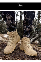 Botas militares de combate táctico para hombre, zapatos de seguridad para el trabajo, caza, tobillo, zapatillas de deporte al aire libre, Botas de senderismo de corte alto, seguridad - details 14