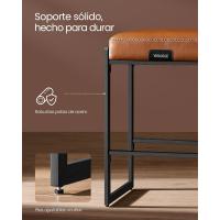 Taburetes de Bar, Taburetes de Cocina, Cuero Sintético con Costuras, Moderno Siglo Medio, 66 cm de Alto, - details 2