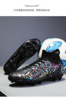 Calzado de fútbol transpirable de caña alta para hombre y mujer, calzado de entrenamiento profesional para césped - details 20