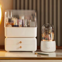 Soporte organizador de brochas de maquillaje, diseño de separación, rotación de 360 ​​grados °   para escritorio y baño - details 4
