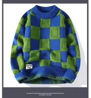 Ropa hombres suéter Harajuku moda tejida ropa informal estilo Hip Hop pulóver de gran tamaño Casual cuello redondo suéteres Vintage - details 12