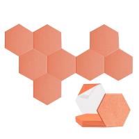 Panel acústico Hexagonal autoadhesivo, Panel absorbente de sonido para estudios/estudios de grabación/oficinas, color Naranja, paquete de 8 unidades - details 0