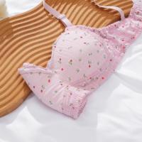 Cómodo sujetador en V profundo inalámbrico con flores dulces, ropa interior a prueba de golpes para mujer, lencería antiflacidez, sujetador de realce, regalos - details 3