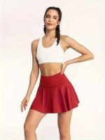 Siéntete genial mientras juegas al tenis: falda deportiva de yoga con pantalones cortos incorporados y bolsillos laterales - details 3