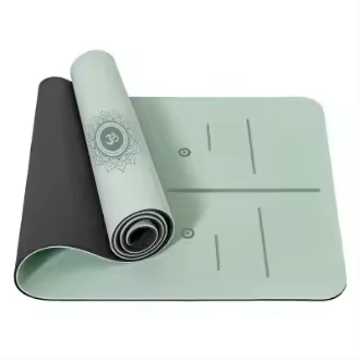 Esterilla de ejercicio de Fitness con correas para las muñecas, Esterilla de Yoga Profesional, Esterilla de Yoga antideslizante y repetitiva con el Medio Ambiente. - 1