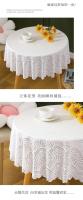 Mesa de comedor Ense blanca de lujo, tela con estampado geométrico, mantel rectangular redondo, funda bordada, decoración de boda - details 12