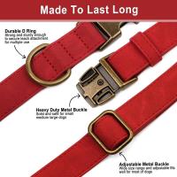 Conjunto Collar personalizado perro, correa plomo caminar, collares de cuero para mascotas, perros pequeños, medianos y grandes, - details 17