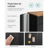 Gabinete de Metal Doble Puerta Magnético Estante Ajustable con Marco de Acero 40 x 80 x 76 cm - details 5