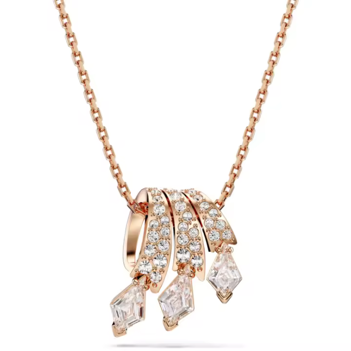 Colgando de Piedra de circón transparente para Mujer, Rose Gold, Colgante de Plata, Cristal pavimentado, collar con garra de Dragón, Gift de joyería \ ufeff - 1
