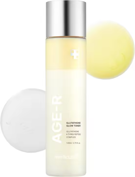medicube Age-R Glutathione Milky Toner, tónico de doble capa de baja irritación para brillo de vidrio con péptido, tono de piel uniforme, luminosidad, - 1