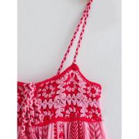 BUNO-vestido Midi bohemio para Mujer, vestido de vacaciones con encanto de empalme, vestido de tirantes Vintage de punto, Vestidos de Mujer para Mujer - details 7