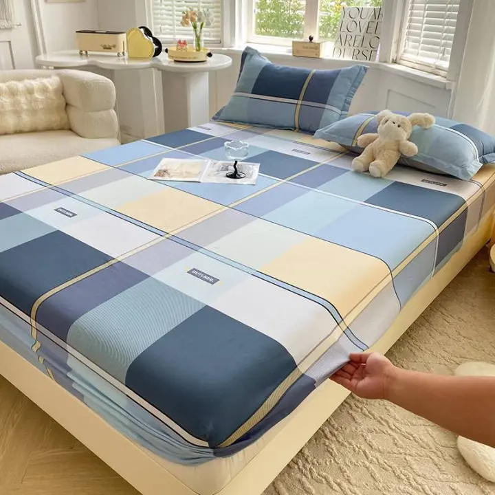 Sábana bajera 100% de algodón, sábanas de estilo Floral, funda de cama elástica agradable para la piel, ropa de cama para el hogar, 1 Uds. (sin funda de almohada) - 1