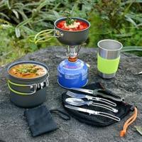 Kit de Casseroles Camping poêlé en Aluminium pour 1 à 2 Personnes /Durable et Compact