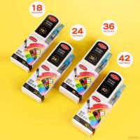 Juego de pintura de acuarela plegable con pincel de agua, Kit de pintura al óleo de 18/24/36/42 colores, pigmento de acuarela sólido para estudiantes - details 7