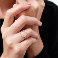 Anillo de acero inoxidable para mujer, joyería de lujo, anillo de Estado de Ángel - details 11