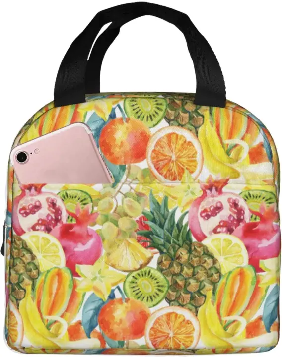Fiambrera de dinosaurios de colores para mujer y hombre, bolsa de mano con aislamiento para el trabajo, Picnic o viajes - 1