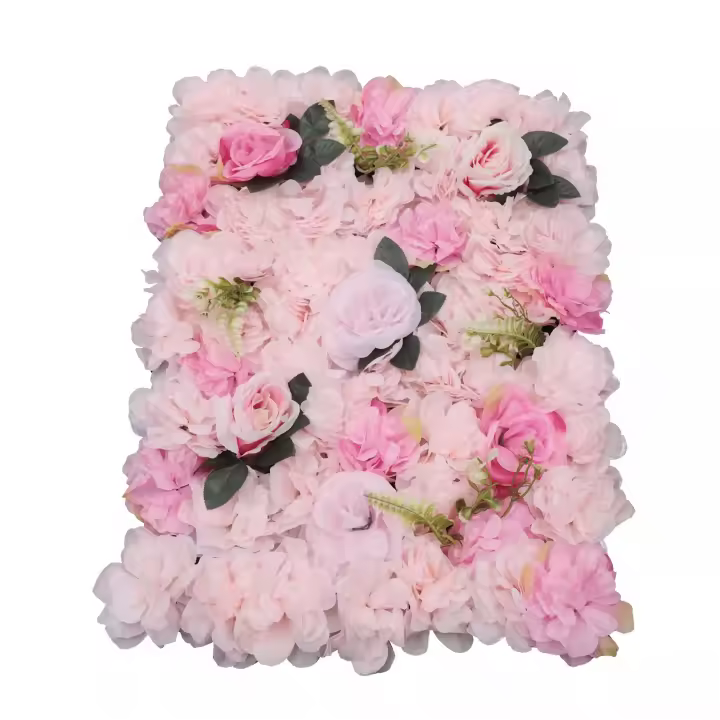 Paneles de flores artificiales, decoración de fondo para pared, fiesta, boda, 60x40 Cm, 12 piezas - 1