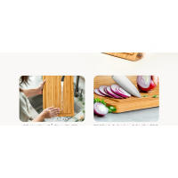 Blumtal Tabla De Cocina 100% Bambú - Tabla de Cortar de madera Resistente, Antiséptica, 38 x 25 cm