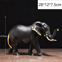 Estatuilla de esculturas de animales para decoración del hogar, elefante de la suerte, estatua de resina, adorno para manualidades, decoración de habitación, regalo de Navidad DIY - details 12