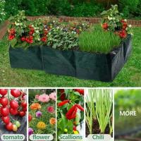Bolsas de cultivo de fieltro multicírculo para jardín, ETA rectangular para plantar viveros, verduras, tomates, patatas, plantas - details 1