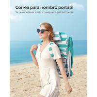 Silla de Playa Plegable Almohadilla Ajustable, Respaldar, Reposacabezas, Apoyabrazos - details 7
