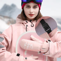 Manoplas de esquí impermeables para hombres y mujeres adultos, manoplas de esquí con palma antideslizante, tela de 4 capas, Invierno - details 6