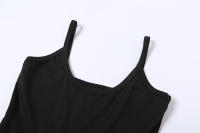 BUNO-monos sexis de malla de retales con un hombro para mujer, monos elegantes lisos ajustados acampanados, mono a la moda para fiesta, ropa de calle - details 5