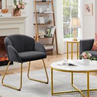 Terciopelo Sillon para Dormitorio Silla para Comedor Cocina Pata Metal Silla Sala de Estar Rosa Claro - details 29