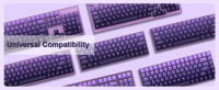 Teclas PBT de doble disparo para Gaming, teclas de perfil púrpura para Cherry Gateron MX switch, Teclado mecánico para jugadores, 132 teclas - details 5