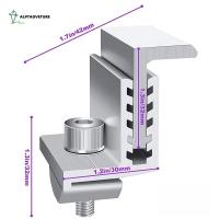 Kit de Gutter de Tierra Ajustable de Aluminio Clips de Montaje de Panel Solar Soporte Z - details 3