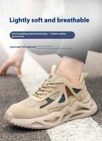 Zapatos de Trabajo Transpirables para Hombres Zapatillas Protectoras Ligeras con Punta de Acero Indestructible A Prueba de Agujeros - details 2