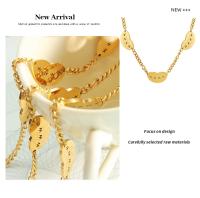 Collar delicado para mujer con colgante de labios abiertos de sonrisa, diseño exagerado de personalidad hip hop, chapado en acero titanio y oro de 18K, estilo nicho. - details 4