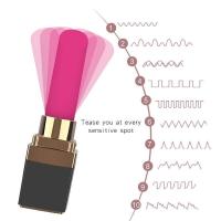 Embalaje privado SEXY Mini Bullet Lipstick G Spot Vibrador 10 modos de vibración Estimulador de clítoris de bolsillo discreto Juguetes sexuales para adultos para juegos Anal Plug - details 11