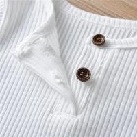 Pelele para bebés recién nacidos, niños y niñas, mono liso de manga larga acanalado de punto de algodón, ropa para niños pequeños - details 3