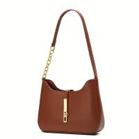 Elegante Bolso Cruzado de Hombro Negro con Cierre de Hebilla Dorada Bolso Cruzado de Día a Día para Trabajo, Compras, Viajes, Forro de Poliéster Duradero - details 5