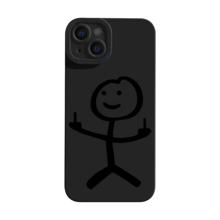 Funda de teléfono Matchman Cartoon para iPhone 14 Pro Max, funda de silicona suave mate a prueba de golpes - 1